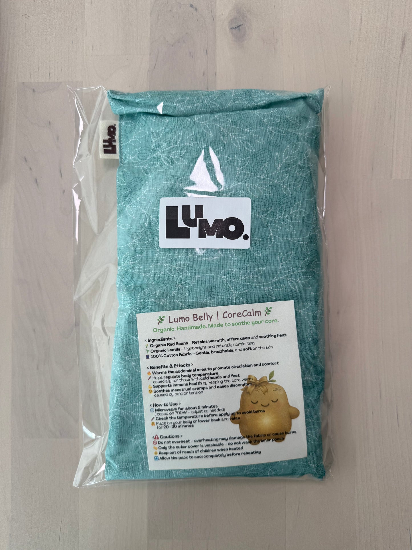 Lumo Belly | CoreCalm - Turquoise Leaf Print