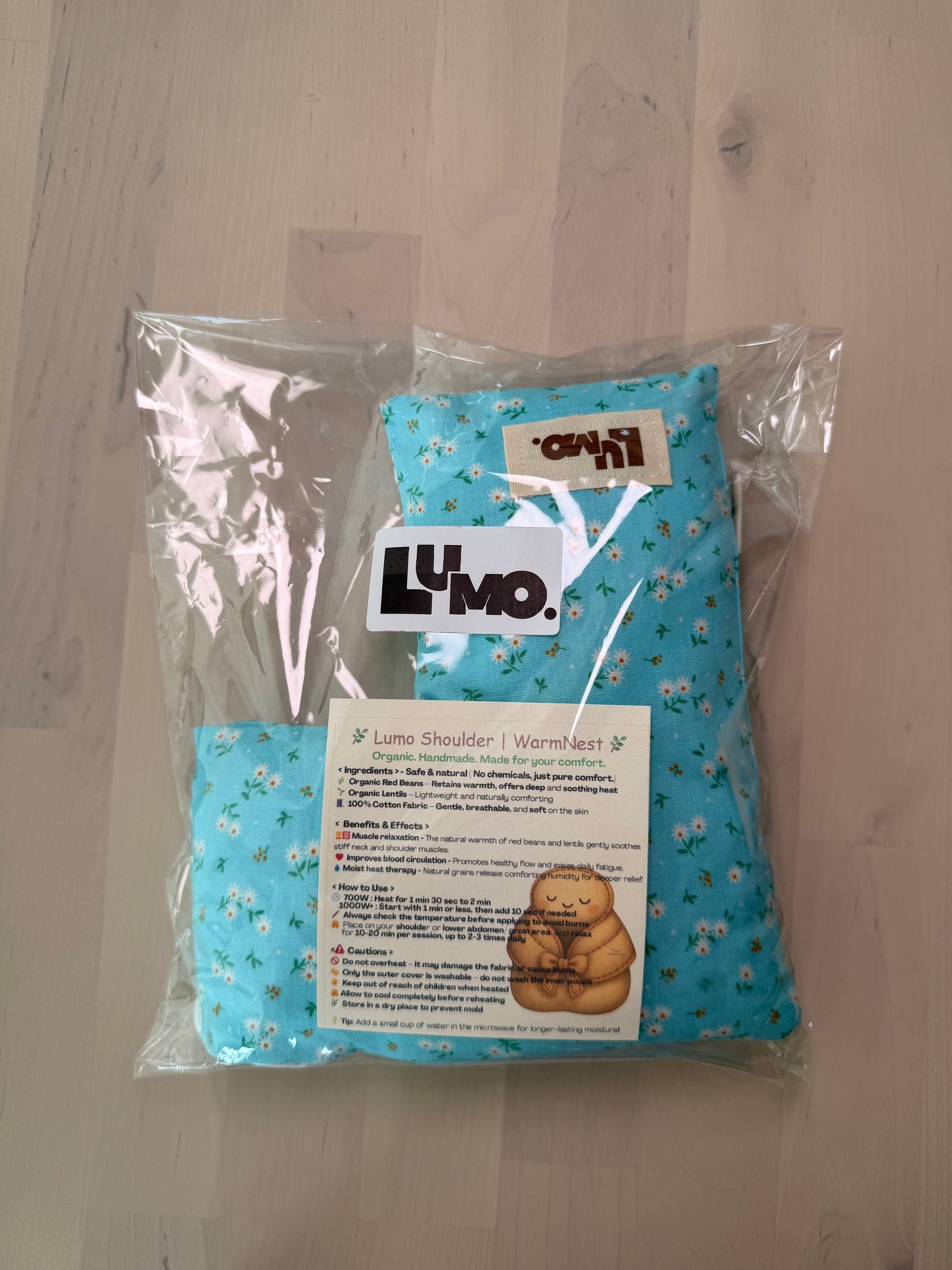 Lumo Shoulder | WarmNest - Blue Flower Print